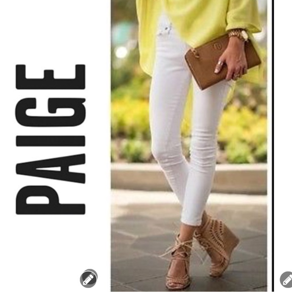 PAIGE Denim - NWT Paige White Kylie Crop W/ Rolled Cuff